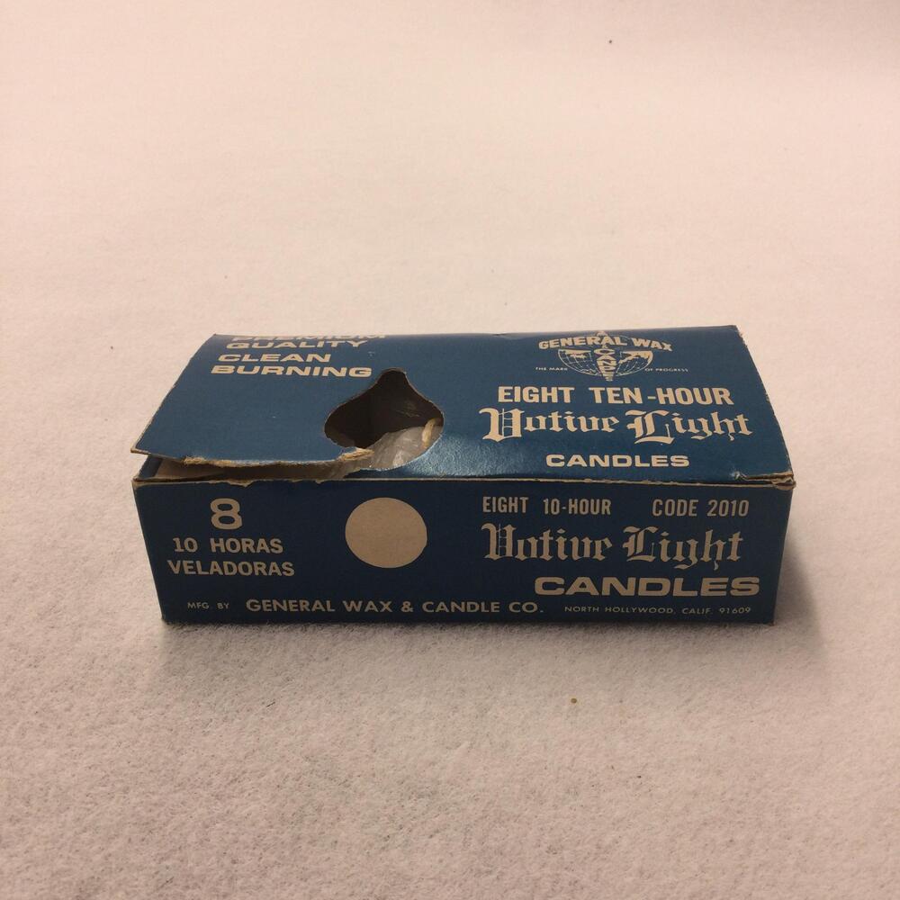 General Wax White 10-Hour Votive Candles Small Unscented Set Of 8 Box Candle Co